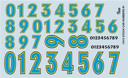 Gofer Racing Decals 11013 1/24 Decals - Stock Car Numbers #1