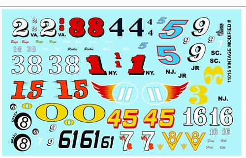 Gofer Racing Decals 11015 1/24 Decals - Vintage Modified
