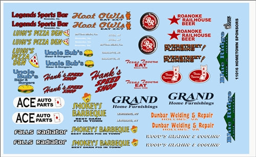 Gofer Racing Decals 11016 1/24 Decals - Hometown