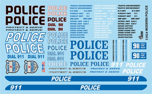 Gofer Racing Decals 11024 1/24 Decals - Police