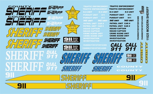 Gofer Racing Decals 11025 1/24 Decals - Sheriff