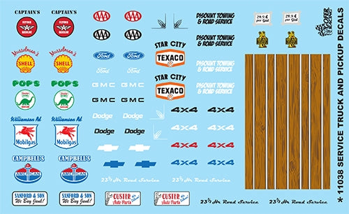 Gofer Racing Decals 11038 1/24 Decals - Service Trucks And Pickups