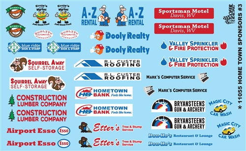 Gofer Racing Decals 11055 1/24 Decals - Home Town Sponsors