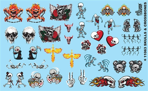 Gofer Racing Decals 11063 1/24 Decals - Skulls & Crossbones