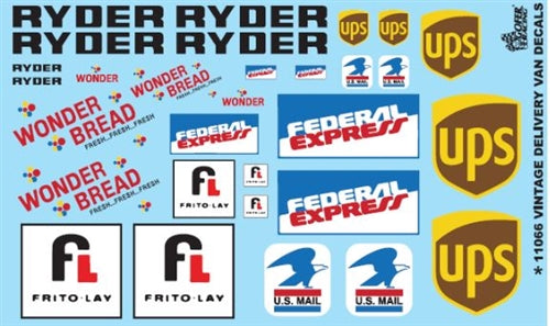 Gofer Racing Decals 11066 1/24 Decals - Vintage Delivery Van
