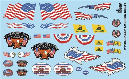 Gofer Racing Decals 11068 1/24 Decals - Keep America Great