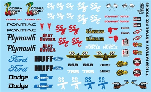 Gofer Racing Decals 11069 1/24 Decals - Fantasy Vintage Pro Stocks