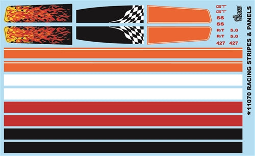 Gofer Racing Decals 11070 1/24 Decals - Racing Stripes And Panels