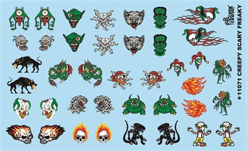 Gofer Racing Decals 11071 1/24 Decals - Creepy Scary Freaky