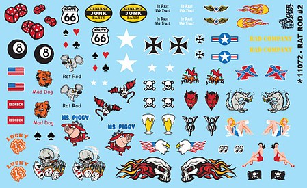 Gofer Racing Decals 11072 1/24 Decals - New Rat Rod