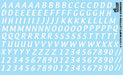 Gofer Racing Decals 11075 1/24 Decals - White Letters And Numbers 5/8"