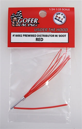 Gofer Racing Decals 16002 1/24 Prewired Distributor with Boot - Red Plug Wires