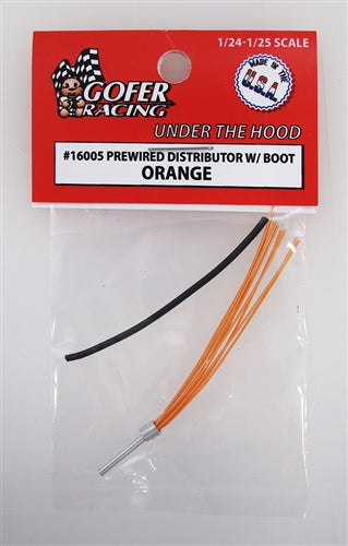 Gofer Racing Decals 16005 1/24 Prewired Distributor with Boot - Orange Plug Wires