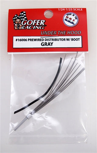 Gofer Racing Decals 16006 1/24 Prewired Distributor with Boot - Gray Plug Wires