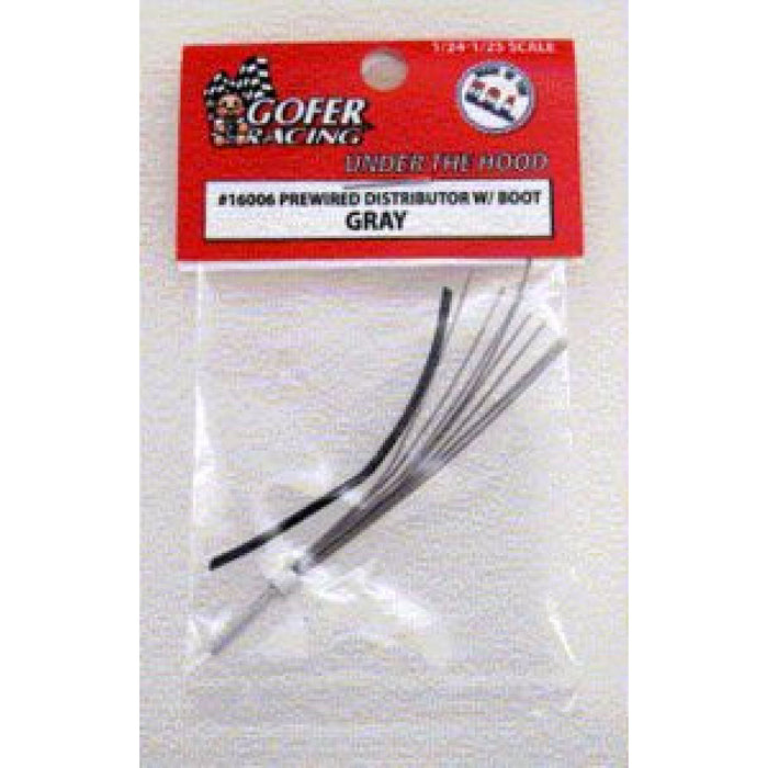 Gofer Racing Decals 16006A 1/24 Prewired 8 Cylinder Distributor with Boot - Gray Plug Wires
