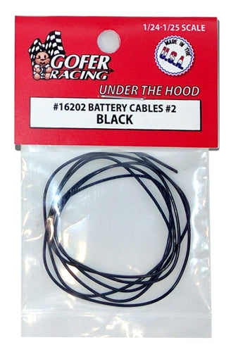 Gofer Racing Decals 16202 1/24 Battery Cable - Black