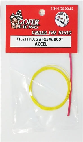 Gofer Racing Decals 16211 1/24 Plug Wires with Boot - Accel