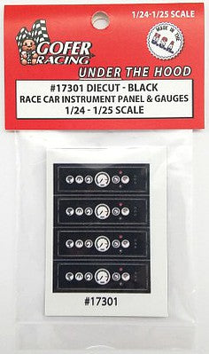 Gofer Racing Decals 17301 1/24 Instrument Panel Race Car Black