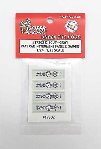 Gofer Racing Decals 17302 1/24 Instrument Panel Race Car Gray