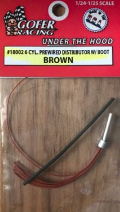 Gofer Racing Decals 18002 1/24 Prewired Distributor with Boot - Brown Plug Wires
