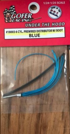 Gofer Racing Decals 18003 1/24 Prewired Distributor with Boot - Blue Plug Wires