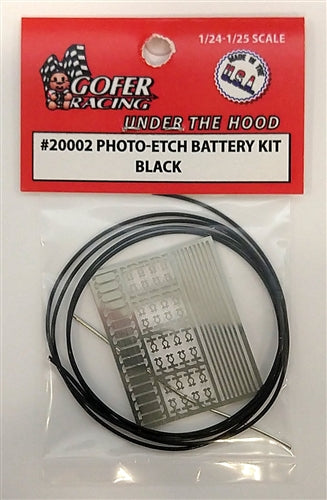 Gofer Racing Decals 20002 1/24 Photo Etched Battery Kit - Black