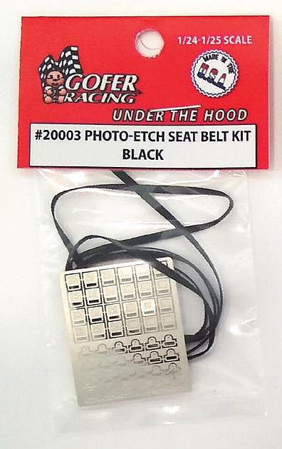 Gofer Racing Decals 20003 1/24 Photo Etched Seat Belt Kit - Black