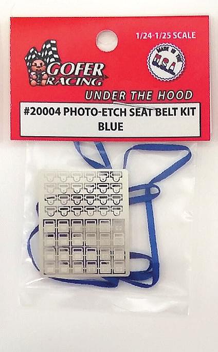 Gofer Racing Decals 20004 1/24 Photo Etched Seat Belt Kit - Blue