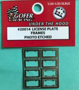 Gofer Racing Decals 20014 1/24 Photo Etched License Plate Frames