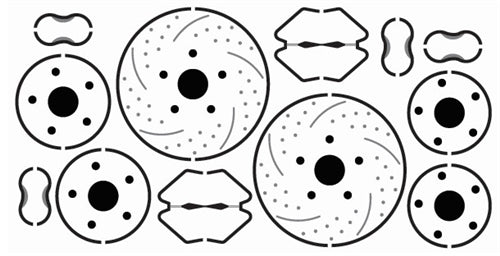 Gofer Racing Decals 20020 1/24 Photo Etched 15” Diameter Disk Brakes 2 Sets