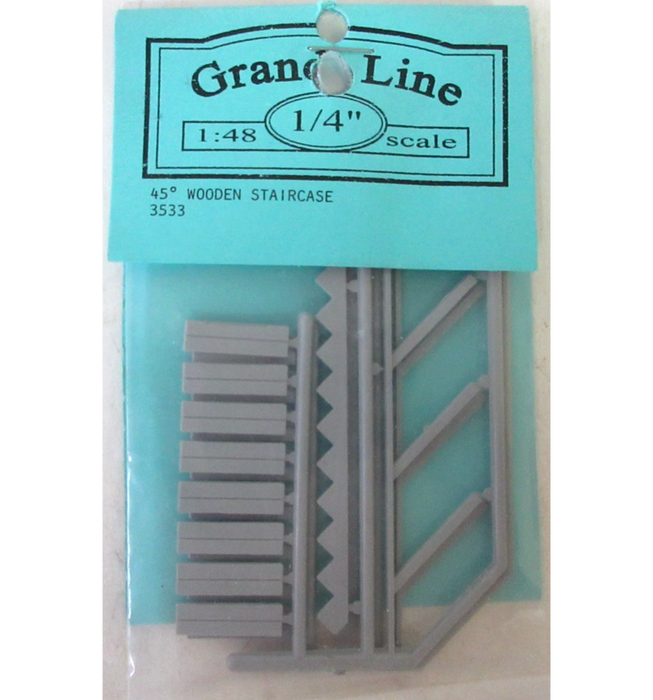Grandt Line 3533 O Scale 45 Degree Wooden Staircase