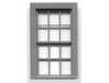 Grandt Line 3762 O Scale 6/6 Double Hung Window 30"x56" (4 Pieces)