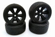 Gravity RC 145B G-Spec VTA Pre-Glued Tires on Black Wheels (Set of 4)