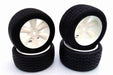 Gravity RC 145W G-Spec VTA Pre-Glued Tires on White Wheels (Set of 4)