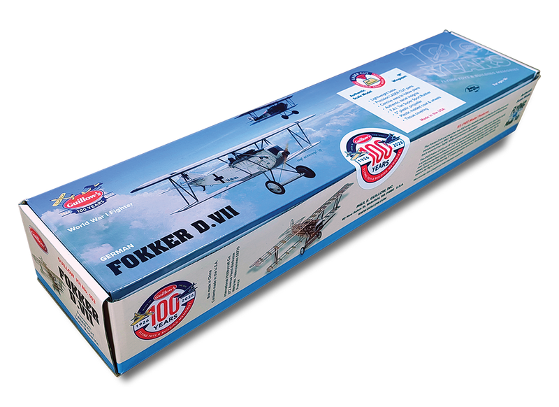 Guillows 103 German Fokker D.VII 100th Anniversary 18" Balsa Flying Model Kit