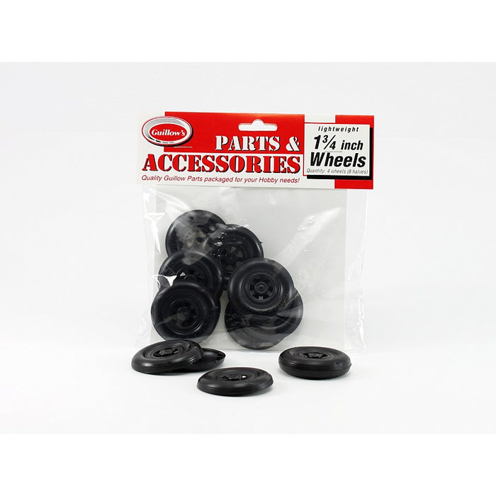Guillows 115 1.75" Plastic Half Wheel (4 Pair)