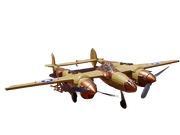 Guillows 2001 1/16 P-38 Lightning 40" Balsa Display Model Kit