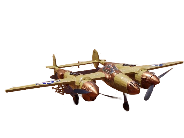 Guillows 2001 1/16 P-38 Lightning 40" Balsa Display Model Kit