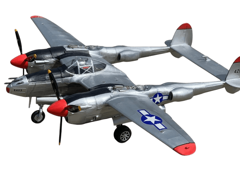 Guillows 2001 1/16 P-38 Lightning 40" Balsa Display Model Kit