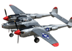 Guillows 2001 1/16 P-38 Lightning 40" Balsa Display Model Kit