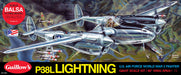 Guillows 2001 1/16 P-38 Lightning 40" Balsa Display Model Kit