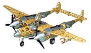 Guillows 2001 1/16 P-38 Lightning 40" Balsa Display Model Kit