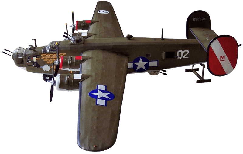 Guillows 2003 1/28 B-24D Liberator 48" Balsa Display Model Kit