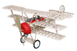 Guillows 204 1/16 Fokker Triplane 20" Balsa Display Model Kit