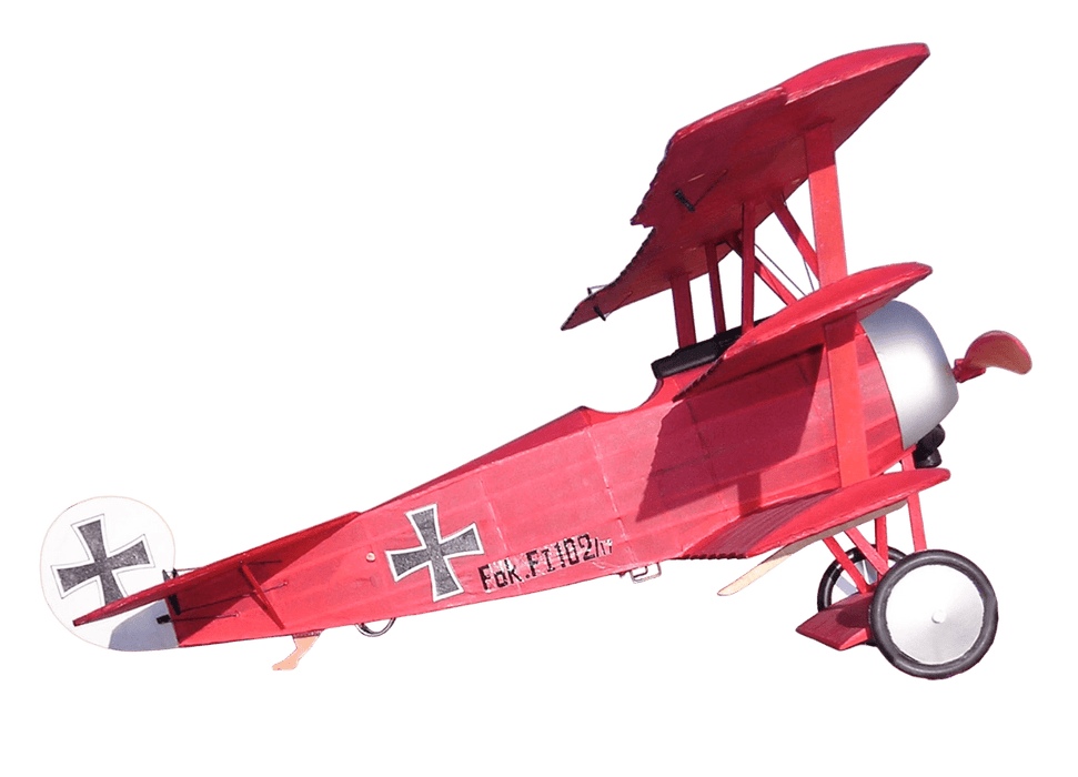 Guillows 204 1/16 Fokker Triplane 20" Balsa Display Model Kit