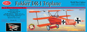 Guillows 204 1/16 Fokker Triplane 20" Balsa Display Model Kit