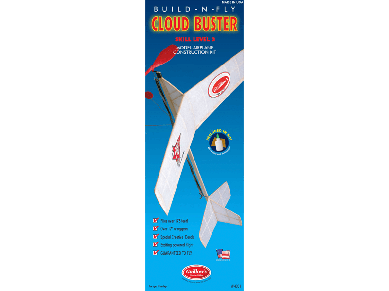 Guillows 4301 Cloud Buster Skill 3 “Build-N-Fly” Construction Kit
