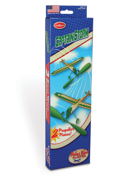 Guillows 44T Captain Storm Twin Pack Balsa Airplane Kit