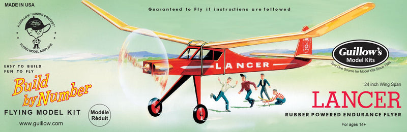 Guillows 604 Lancer 24" Balsa Flying Model Kit
