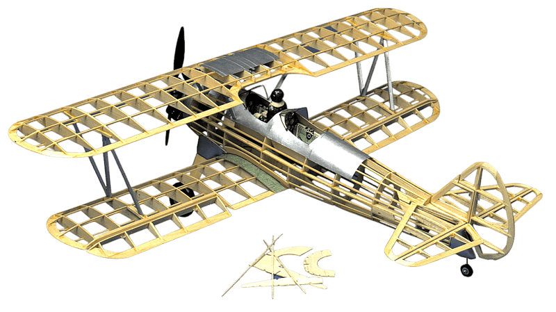 Guillows 803 1/16 Sterman Pt-17 28" Balsa Flying Model Kit